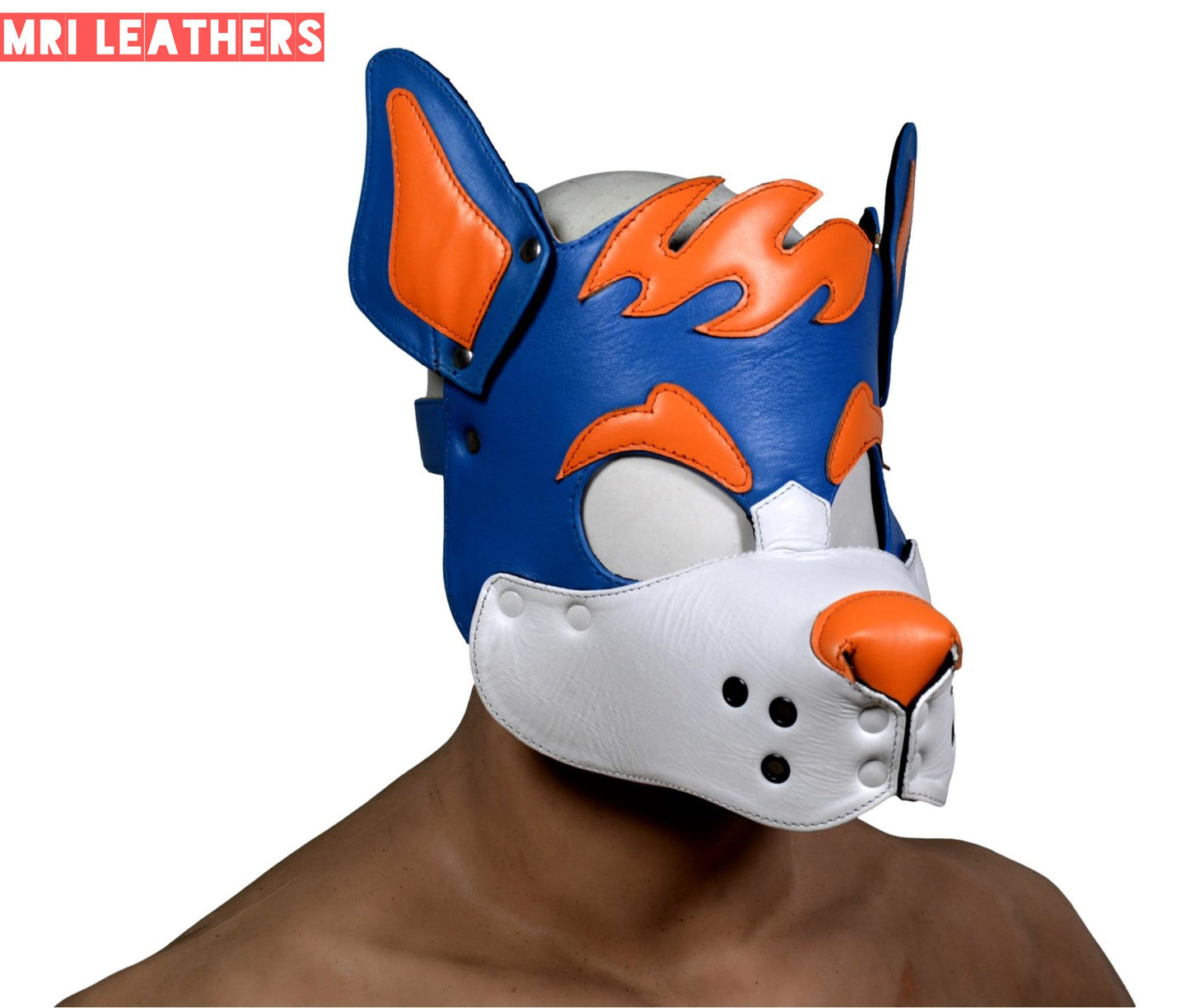 Leather Dog Mask Leather Dog Mask Dog Hood Pet Play Hood Puppy Mask - MRI Leathers