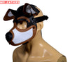 Leather Dog Mask Leather Dog Mask Dog Hood Pet Play Hood Puppy Mask Folded Ears - MRI Leathers