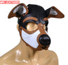 Leather Dog Mask Leather Dog Mask Dog Hood Pet Play Hood Puppy Mask Folded Ears - MRI Leathers