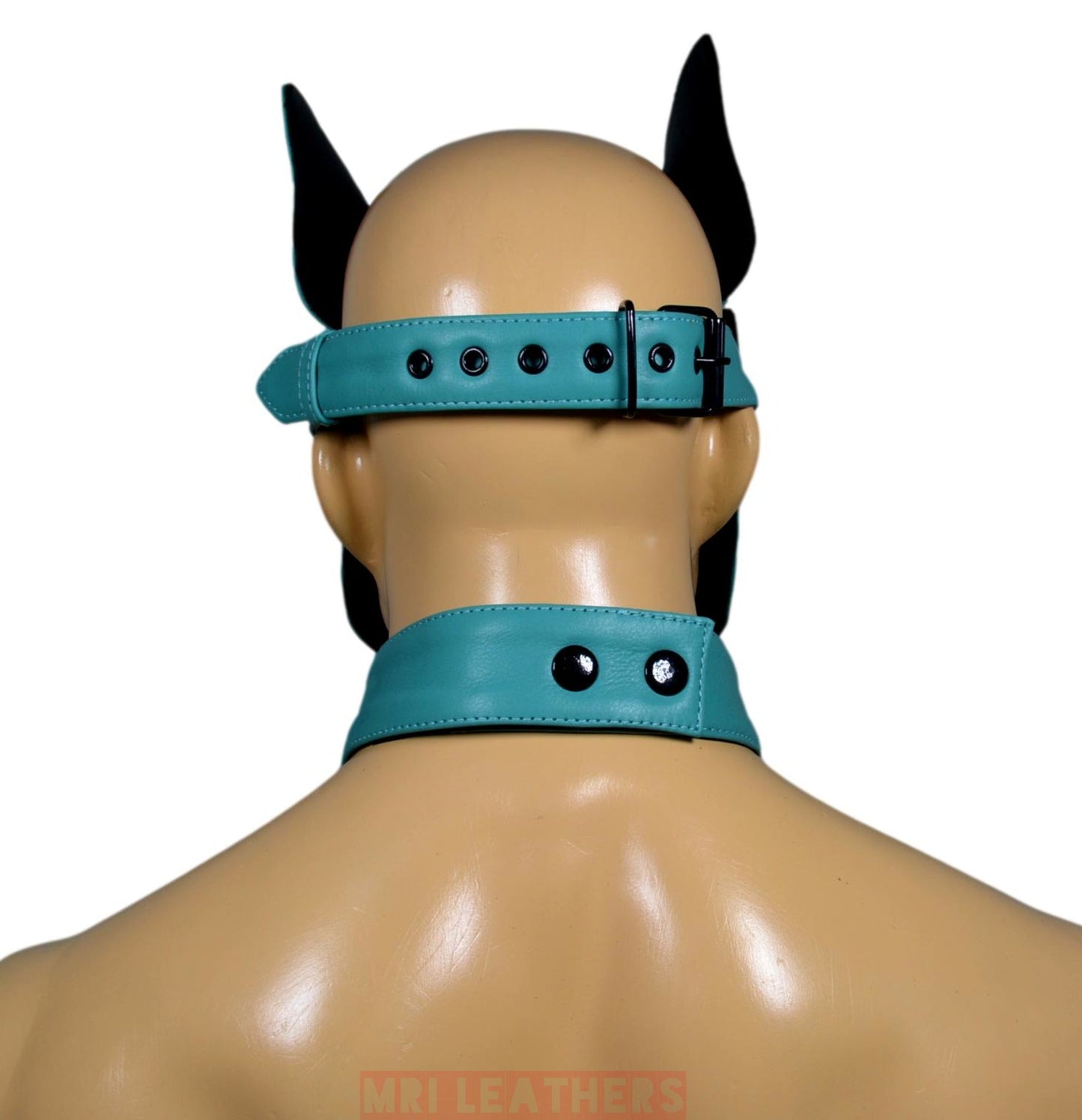 Leather Dog Mask Leather Pup Mask Dog Hood Pet Play Hood - MRI Leathers