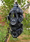 Leather Gear Face hood fetish Slave extreme Bondage Muzzle Gag with D rings Muzzle Face Restraints Head Harness - MRI Leathers