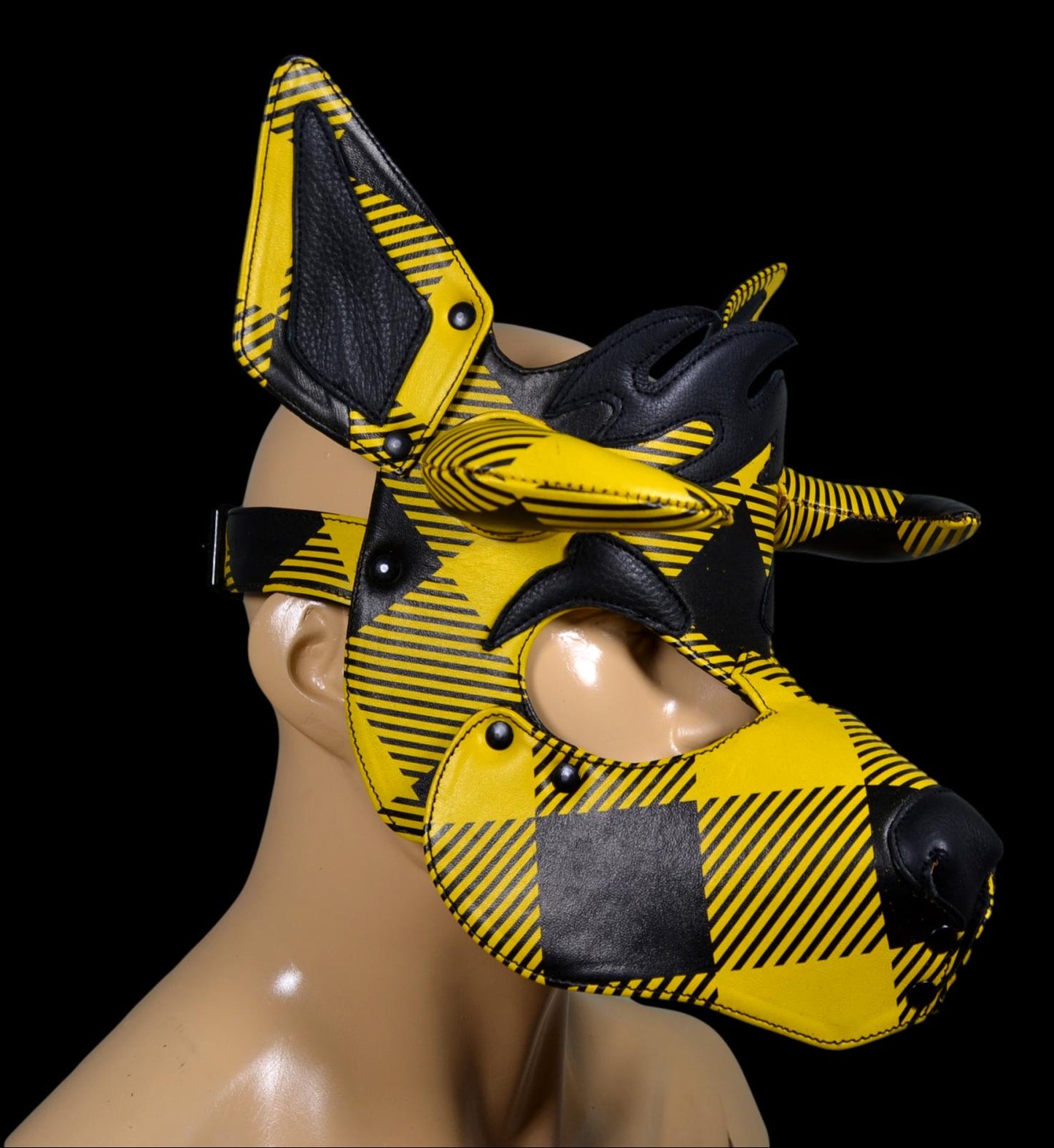 Leather Puppy Hood Puppy mask with Horns - MRI Leathers