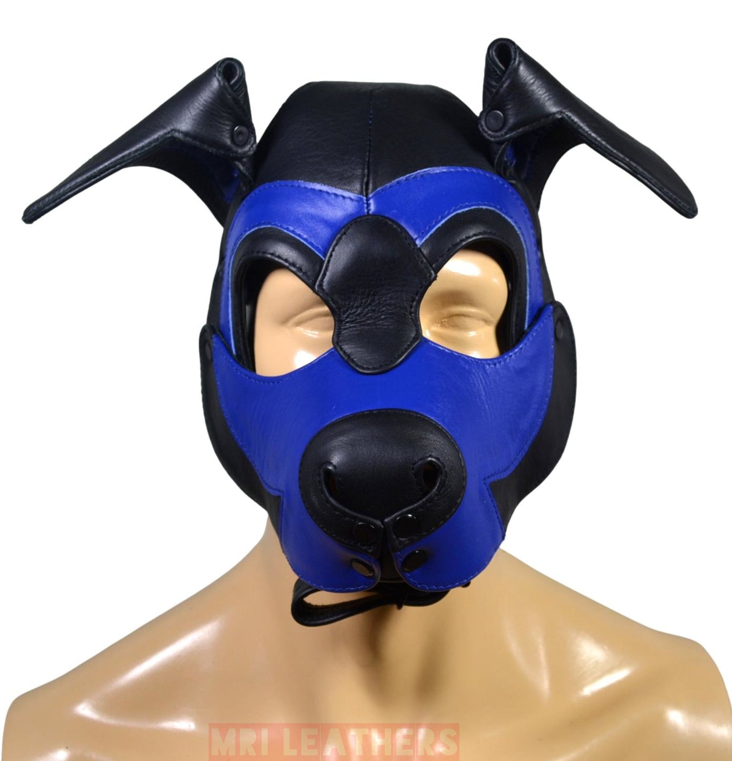 Leather Puppy Mask Hood Human puppy Floppy Ears - MRI Leathers