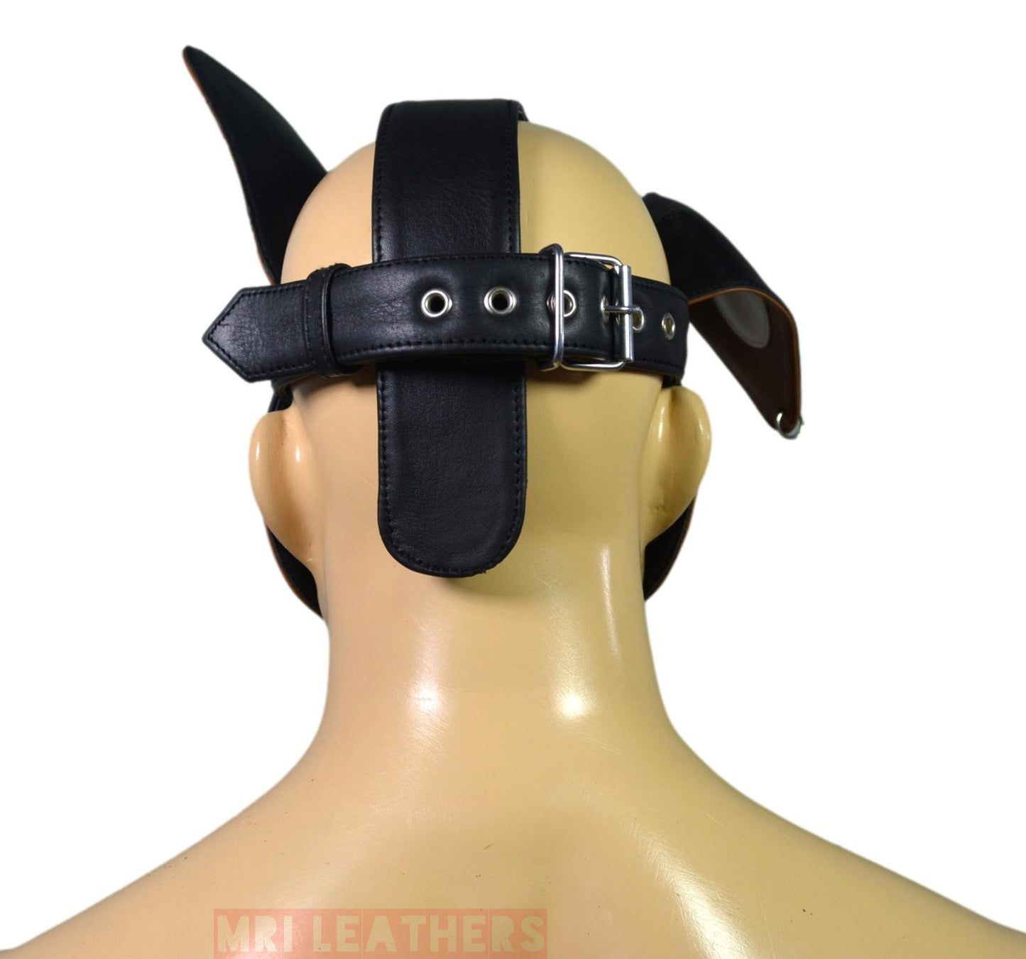 Leather Puppy Mask Hood Human puppy Floppy Ears - MRI Leathers
