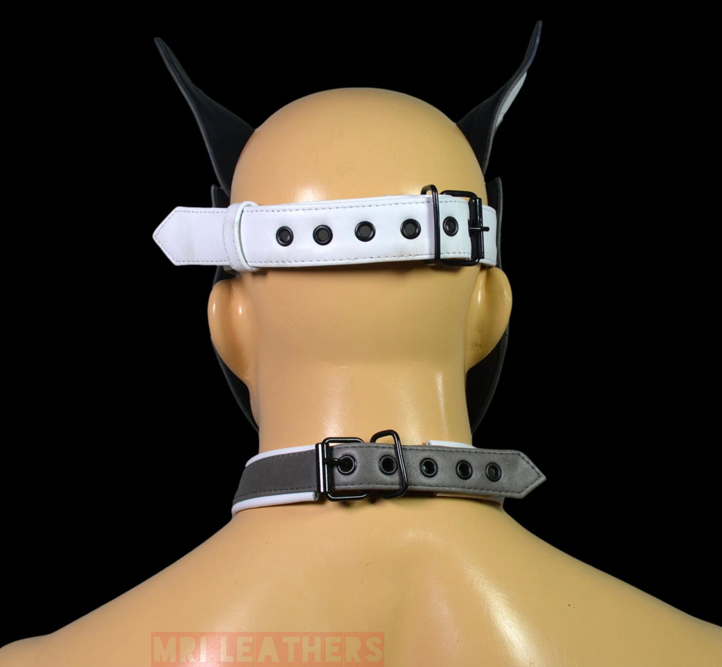 Leather Puppy Mask Hood removable muzzle - MRI Leathers