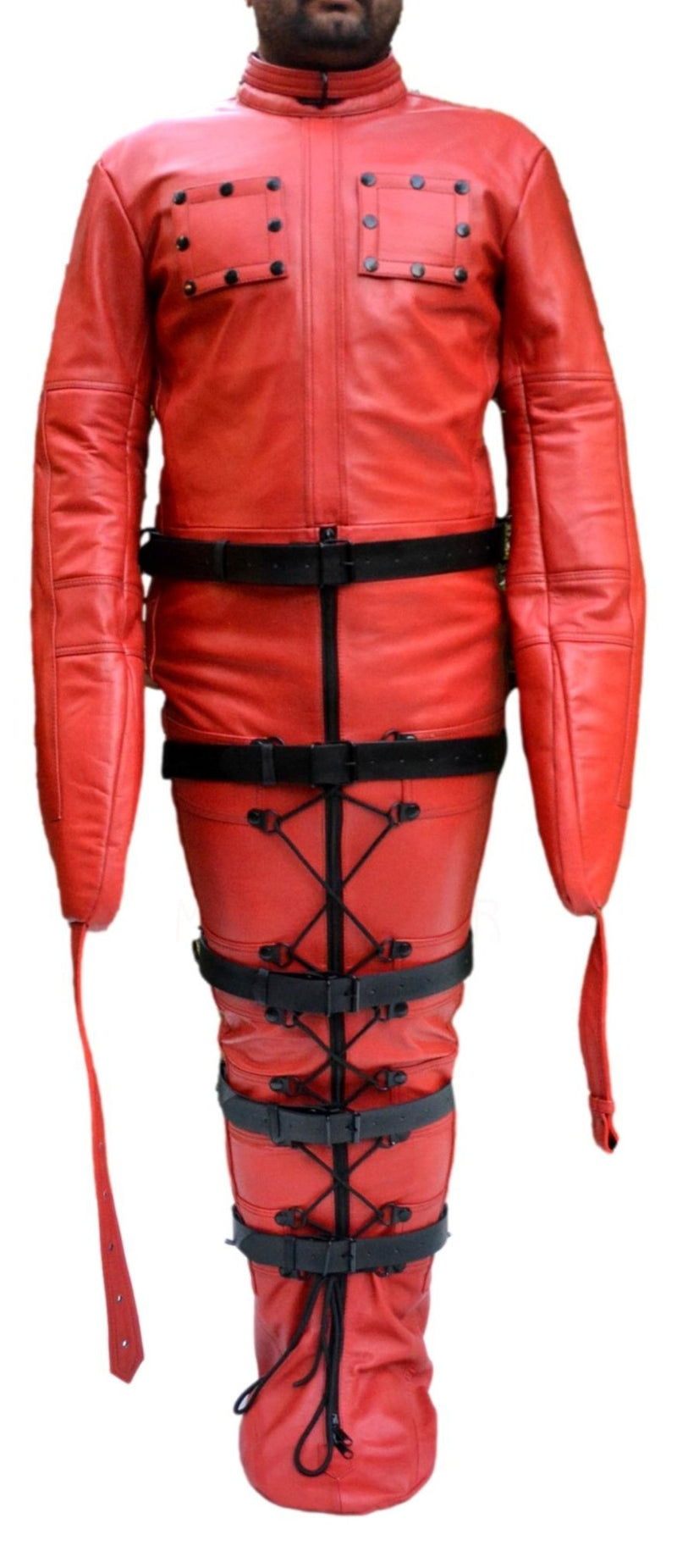 Leather Sleep Sack,Restraint,Bondage,Leather SleepSack Red - MRI Leathers