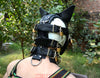 Locking Mask leather Dog Mask Hood Pet play Head Harness muzzle Gag - MRI Leathers