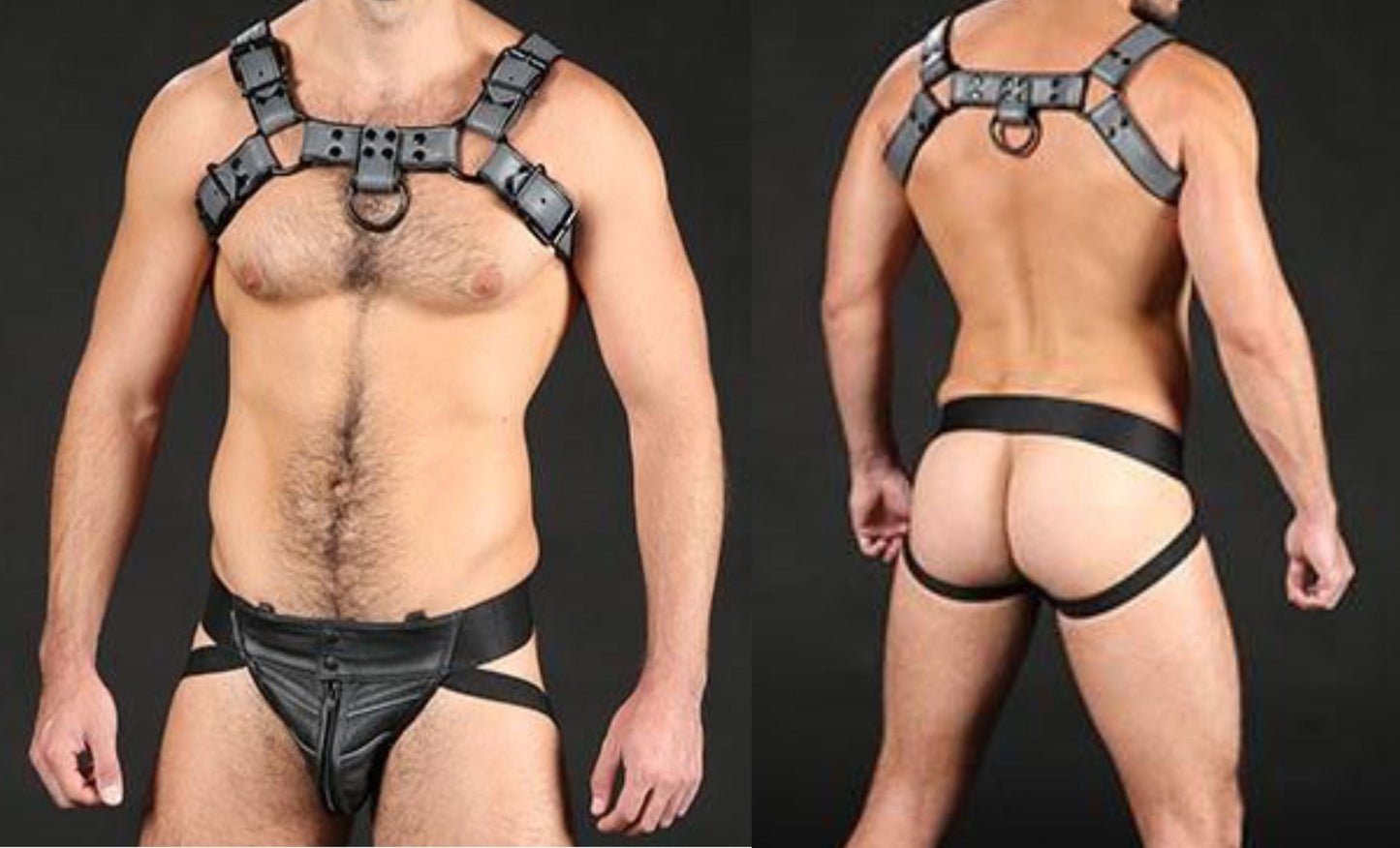 Men Harness Leather Harness Adjustable Buckle Body Chest Harness Costume - MRI Leathers