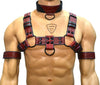 Men Leather Harness Body Chest Bulldog harness adjustable chest - MRI Leathers