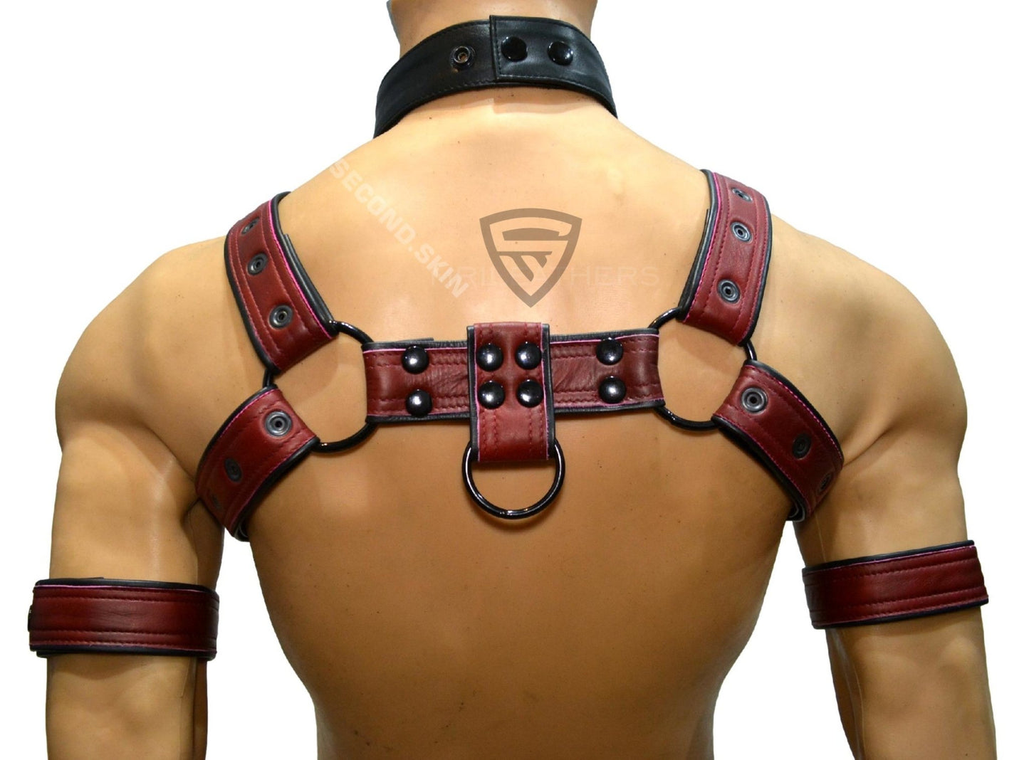 Men Leather Harness Body Chest Bulldog harness adjustable chest - MRI Leathers