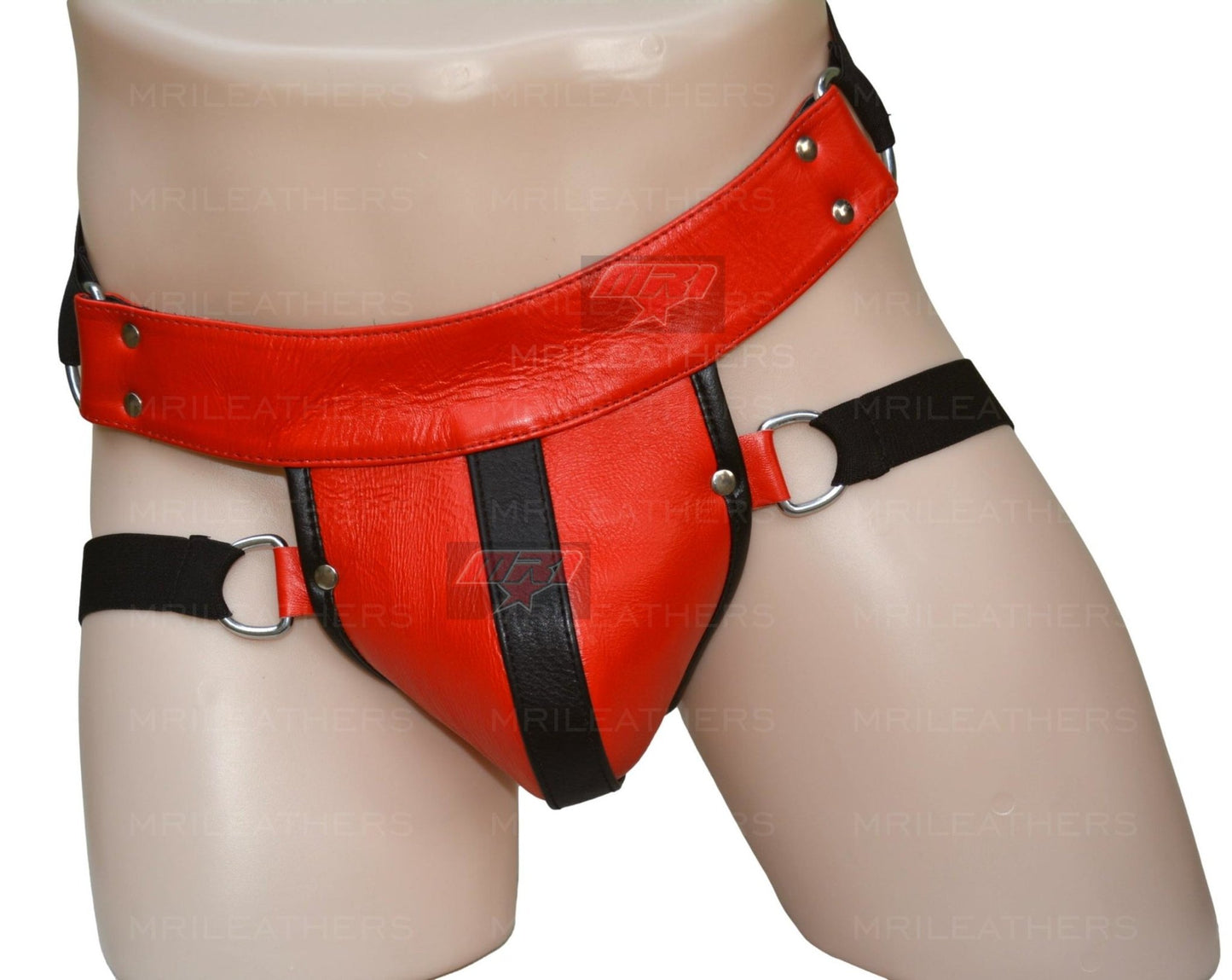 Men Leather Jockstrap -jock -thong removable pouch, lined with soft leather - MRI Leathers