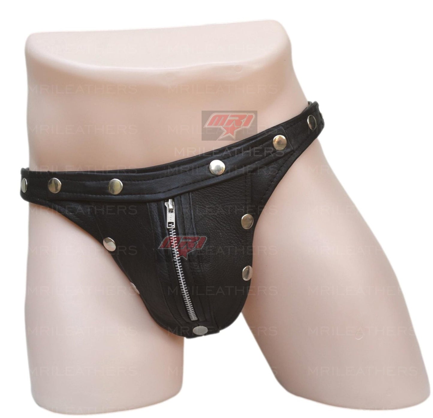 Men Leather Jockstrap -jock -thong removable pouch, lined with soft leather - MRI Leathers