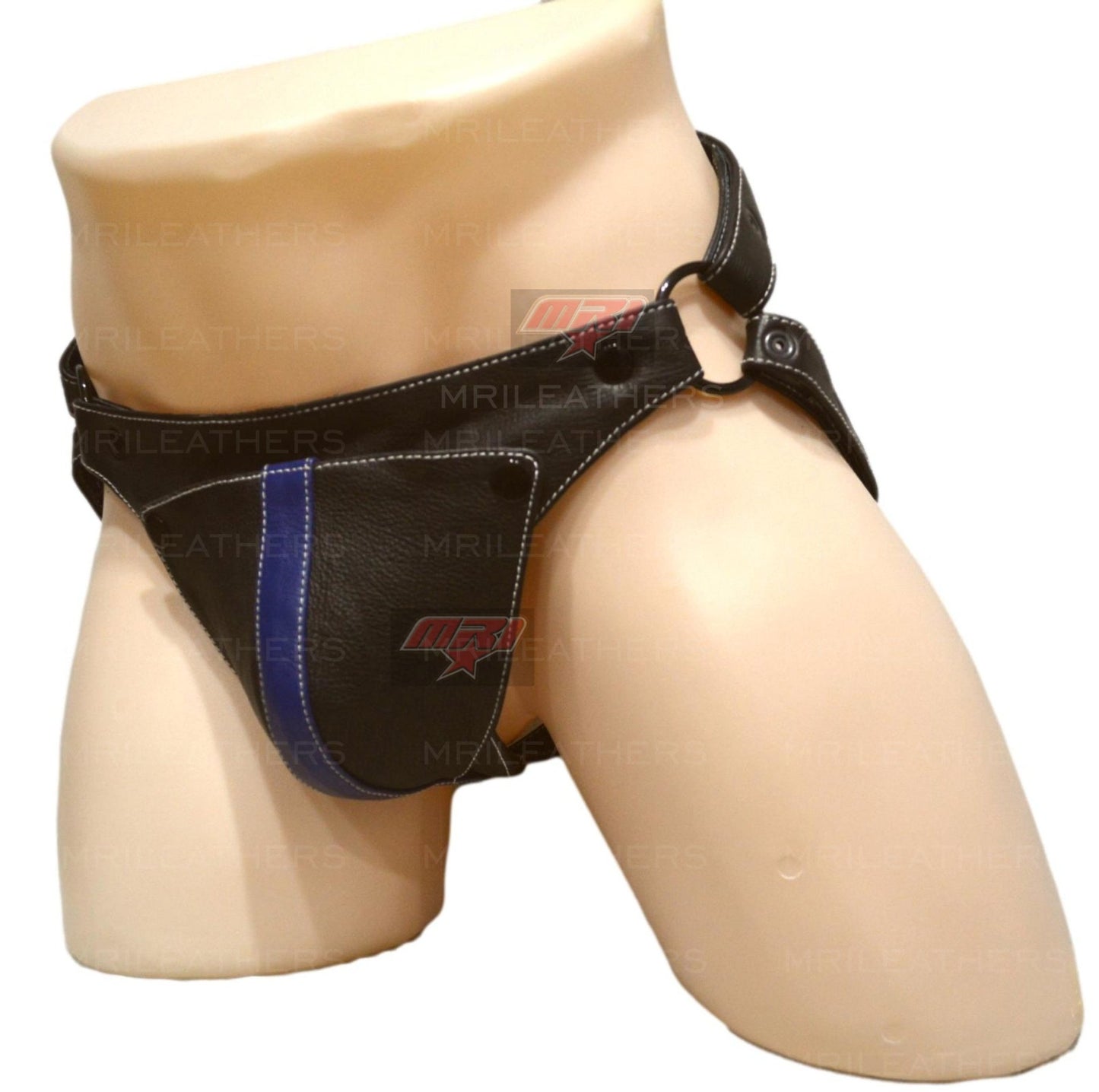 Men Leather Jockstrap -jock -thong removable pouch, lined with soft leather - MRI Leathers
