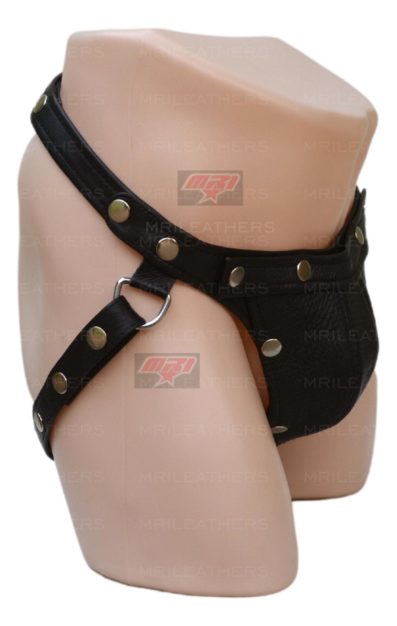 Men Leather Jockstrap -jock -thong removable pouch, lined with soft leather - MRI Leathers