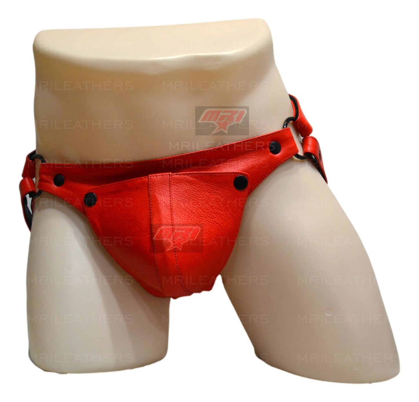 Men Leather Jockstrap -jock -thong removable pouch, lined with soft leather - MRI Leathers