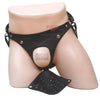 Men Leather Jockstrap -jock -thong removable pouch, lined with soft leather stud spike - MRI Leathers