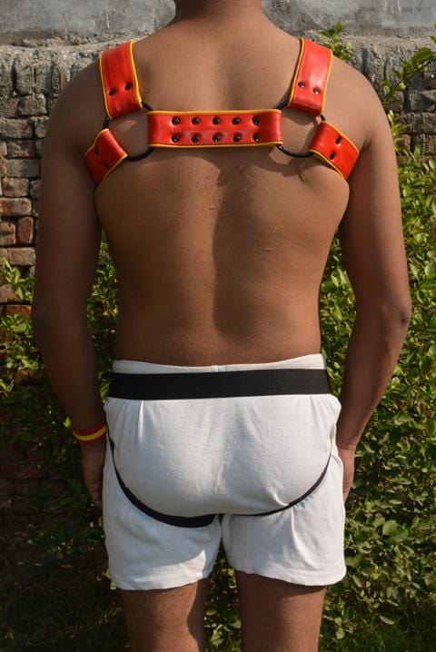 Men Leather Restrain Chest Harness Strap Belts Clubwear Costume Fancy. - MRI Leathers