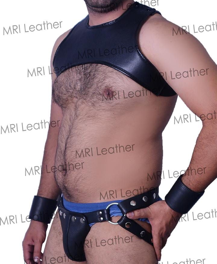 Men Leather Restrain Chest Harness Strap Belts Clubwear Costume Fancy. - MRI Leathers