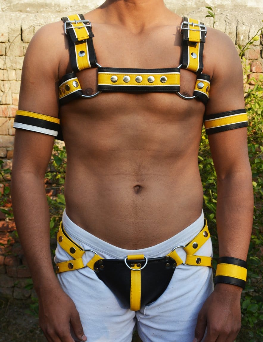 Men Leather Restrain Chest Harness Strap Belts Clubwear Costume Fancy - MRI Leathers