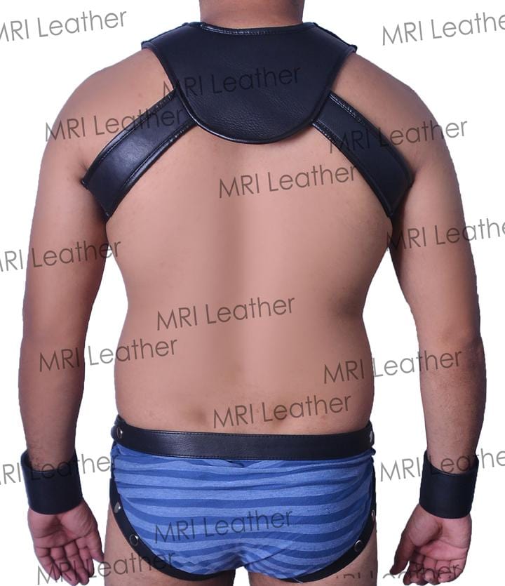 Men Leather Restrain Chest Harness Strap Belts Clubwear Costume Fancy. - MRI Leathers