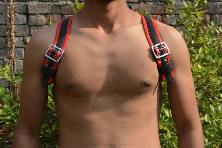 Men Leather Restrain Chest Harness Strap Belts Clubwear Costume Fancy. - MRI Leathers