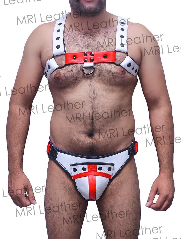 Men Leather Restrain Chest Harness Strap Belts Clubwear Costume Fancy. - MRI Leathers