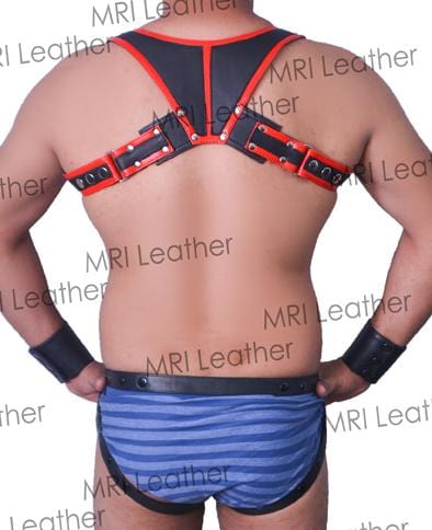 Men Leather Restrain Chest Harness Strap Belts Clubwear Costume Fancy. - MRI Leathers