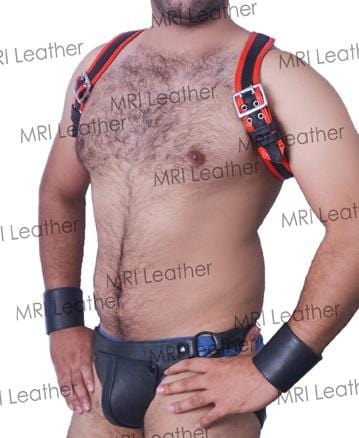 Men Leather Restrain Chest Harness Strap Belts Clubwear Costume Fancy. - MRI Leathers