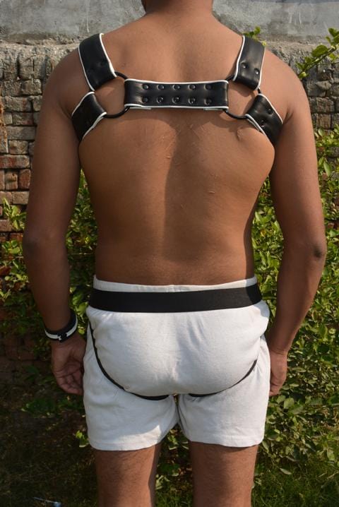 Men Leather Restrain Chest Harness Strap Belts Clubwear Costume Fancy. - MRI Leathers