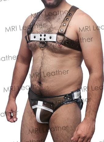 Men Leather Restrain Chest Harness Strap Belts Clubwear Costume Fancy. - MRI Leathers