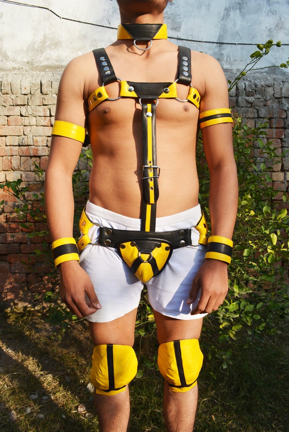 Men Leather Restrain Chest Harness Strap Belts Clubwear Costume Fancy - MRI Leathers