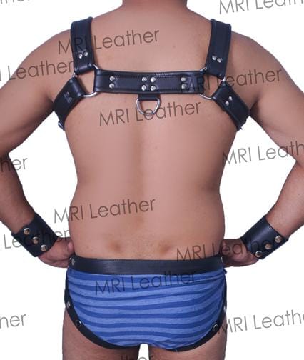 Men Leather Restrain Chest Harness Strap Belts Clubwear Costume Fancy. - MRI Leathers