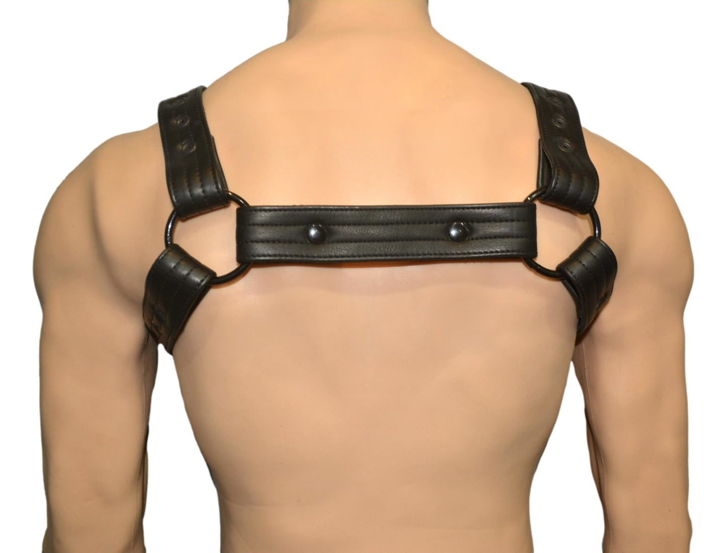 Mens Leather Handler Harness Body Chest Bulldog harness - MRI Leathers