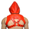 Mens Leather hoodie Harness Body Chest Armor Buckles Adjustable Strap Belt Club - MRI Leathers