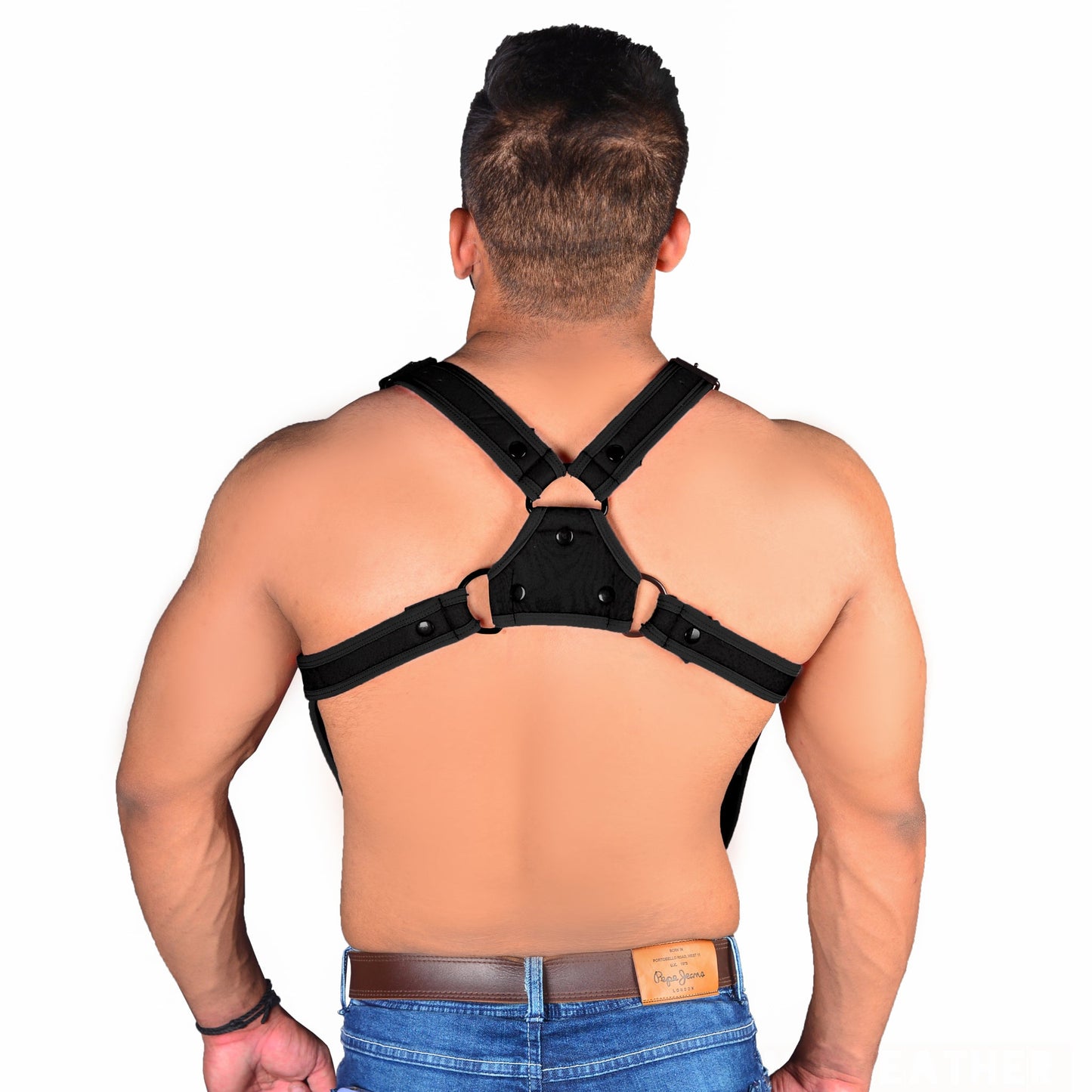 Neoprene Harness Bulldog Neoprene Mat Finish Harness - MRI Leathers
