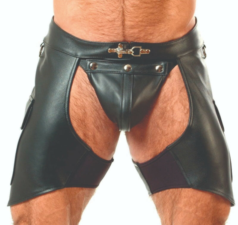 NEW LEATHER CHAPS,LEDER CHAPS/LEATHER PANTS,LEATHER SHORTS/BIKER TROUSERS - MRI Leathers