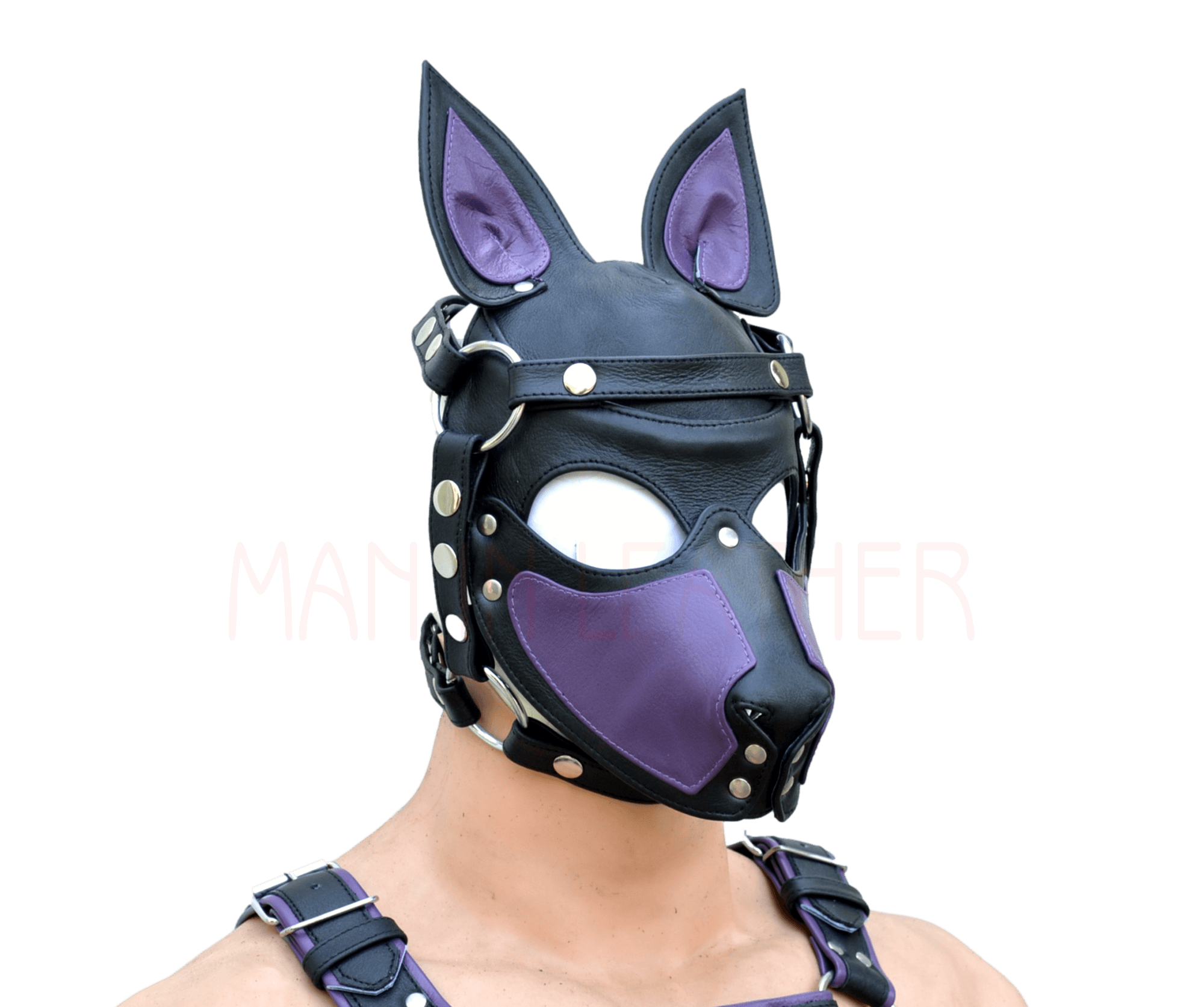 Puppy Mask Head Harness PUP Men Head HARNESS Dog Puppy Gimp Mask Bondage BDSM Cosplay - MRI Leathers