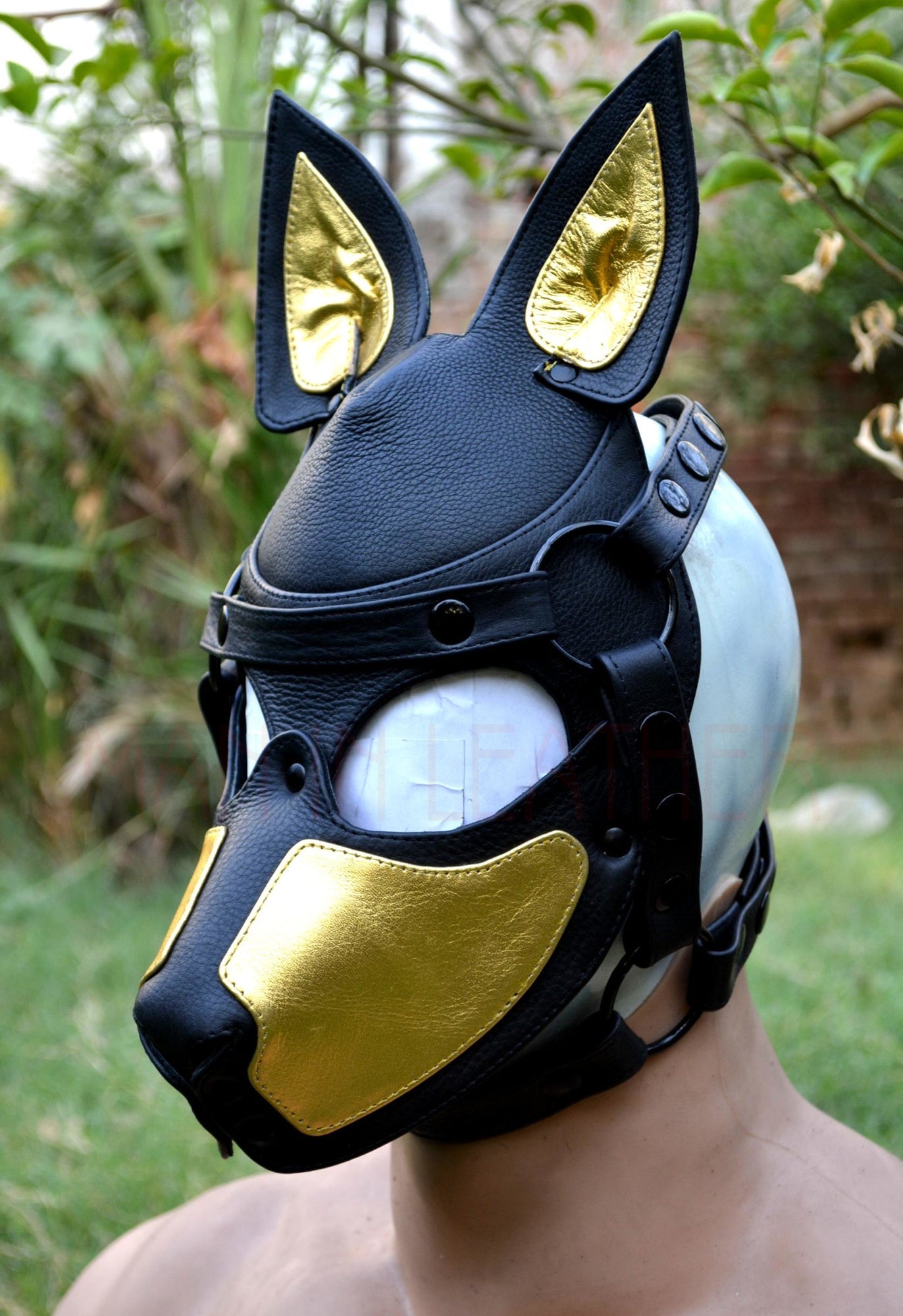 Puppy Mask Head Harness PUP Men Head HARNESS Dog Puppy Gimp Mask Bondage BDSM Cosplay - MRI Leathers