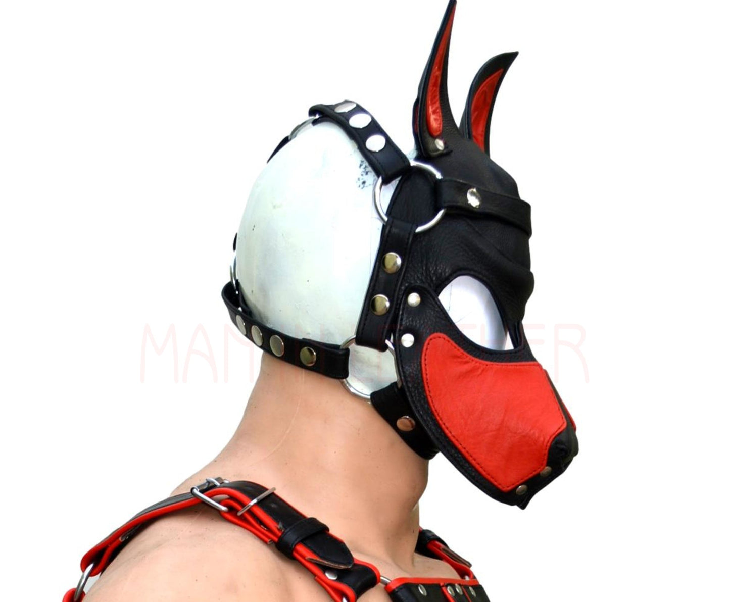 Puppy Mask Head Harness PUP Men Head HARNESS Dog Puppy Gimp Mask Bondage BDSM Cosplay - MRI Leathers