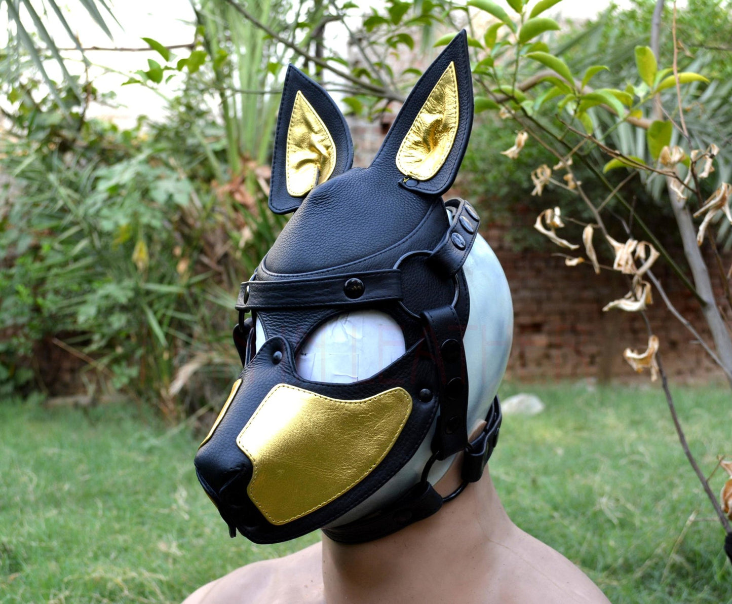 Puppy Mask Head Harness PUP Men Head HARNESS Dog Puppy Gimp Mask Bondage BDSM Cosplay - MRI Leathers