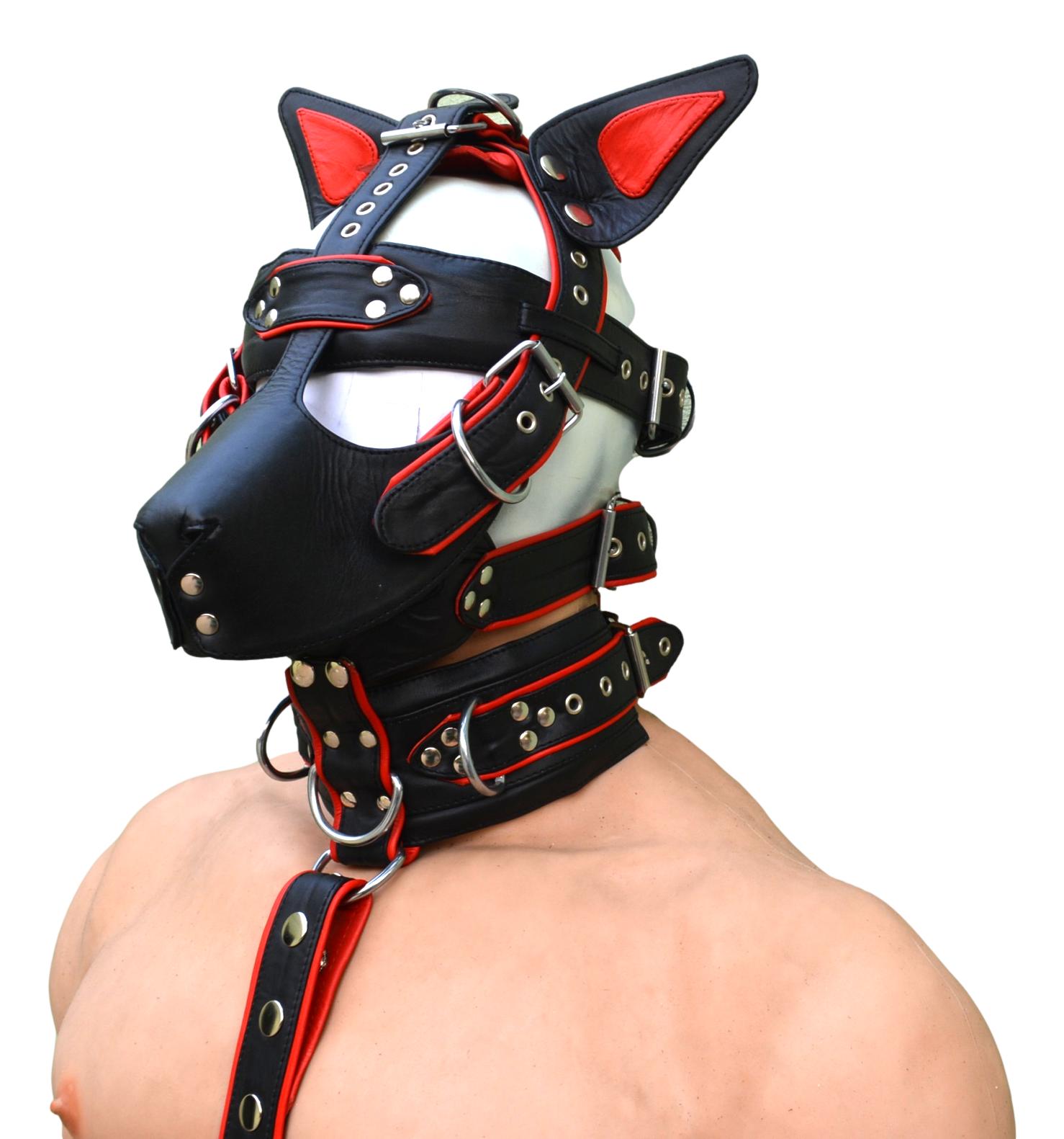 Puppy Mask Head Harness puppy mask PUP Men Muzzle HARNESS Dog Puppy Gimp Mask Bondage BDSM Cosplay - MRI Leathers