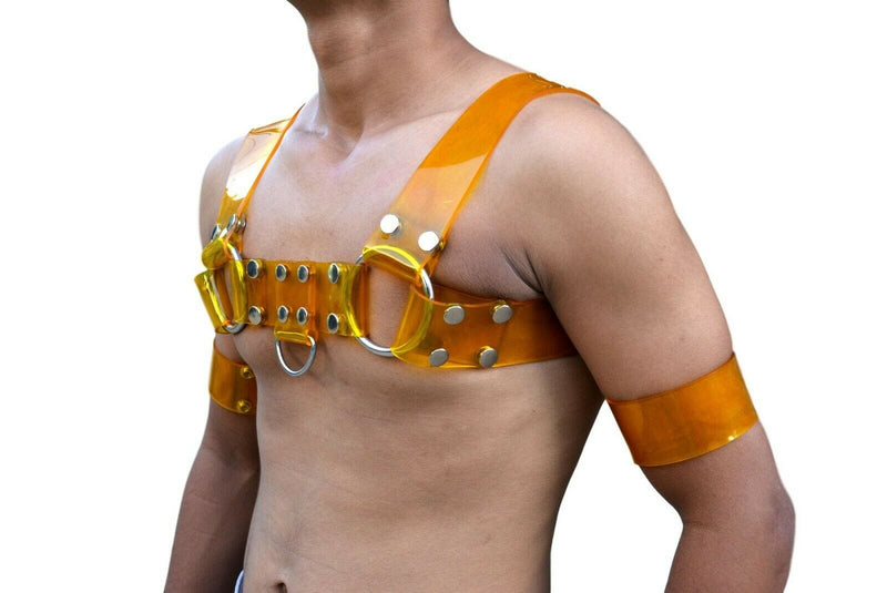 PVC Transparent H-Harness men HARNESS GAY adjustable straps - MRI Leathers