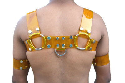 PVC Transparent H-Harness men HARNESS GAY adjustable straps - MRI Leathers