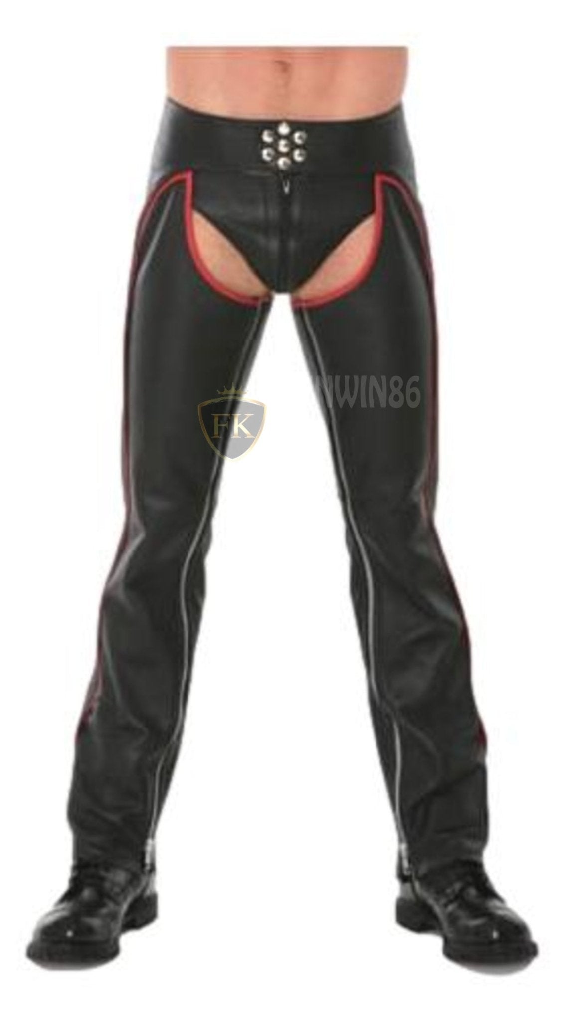 REAL LEATHER CHAPS elder fetish gay jeans pants GAY CHAPS/BIKER TROUES - MRI Leathers