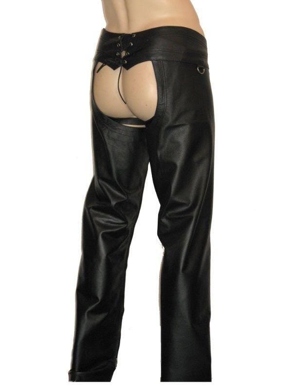 REAL LEATHER CHAPS elder fetish gay jeans pants GAY CHAPS/BIKER TROUSER - MRI Leathers