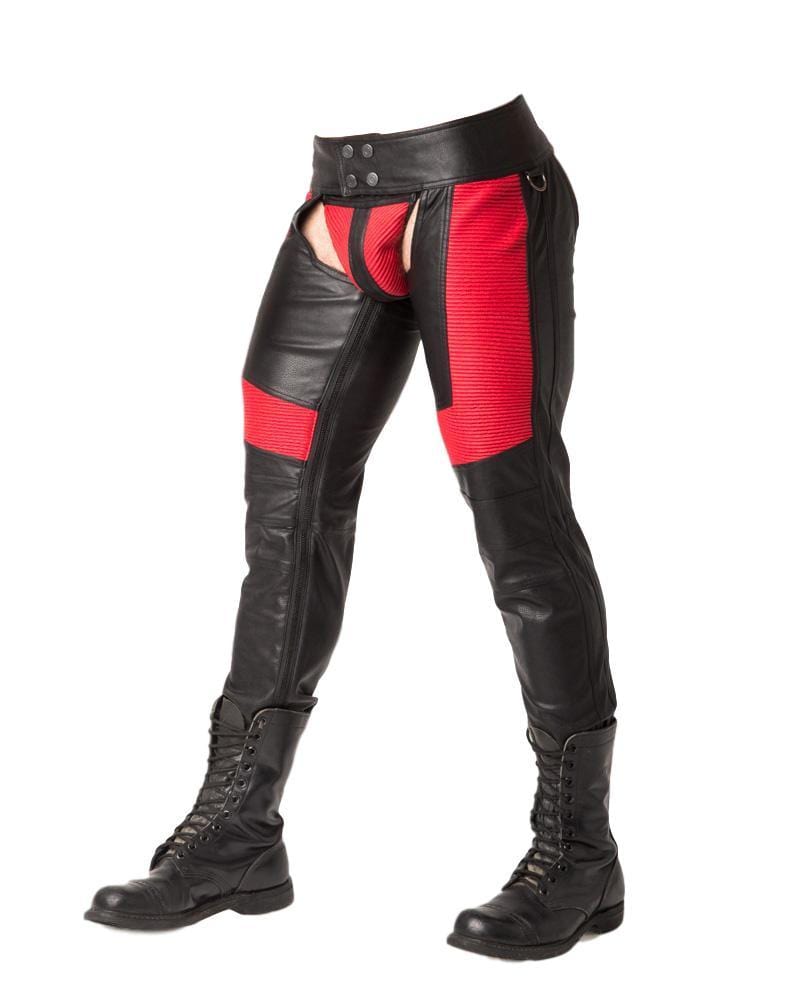 REAL LEATHER CHAPS leder fetish gay jeans pants GAY CHAPS/BIKER TROUES - MRI Leathers