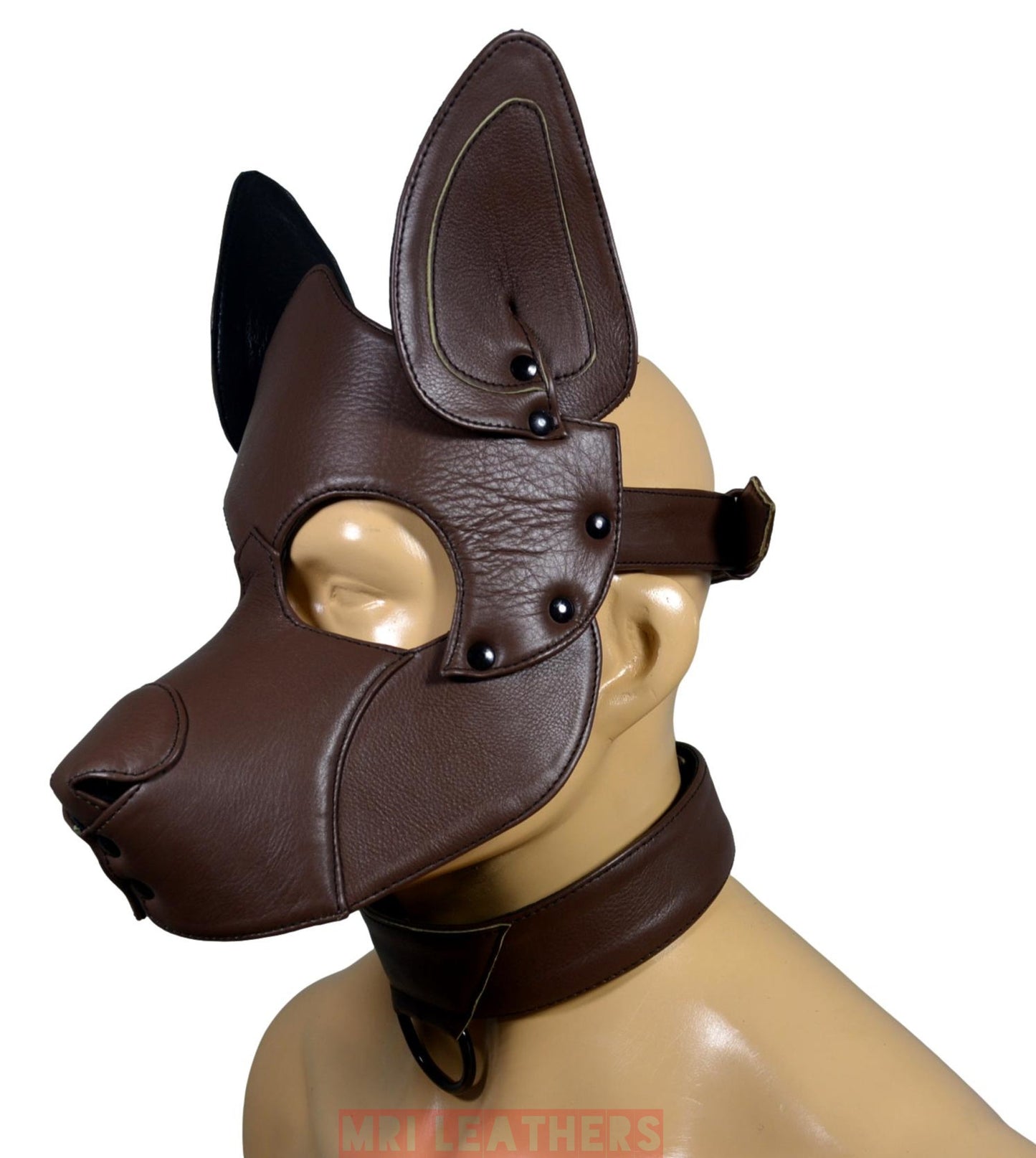 Stitch Leather Pup Mask - MRI Leathers