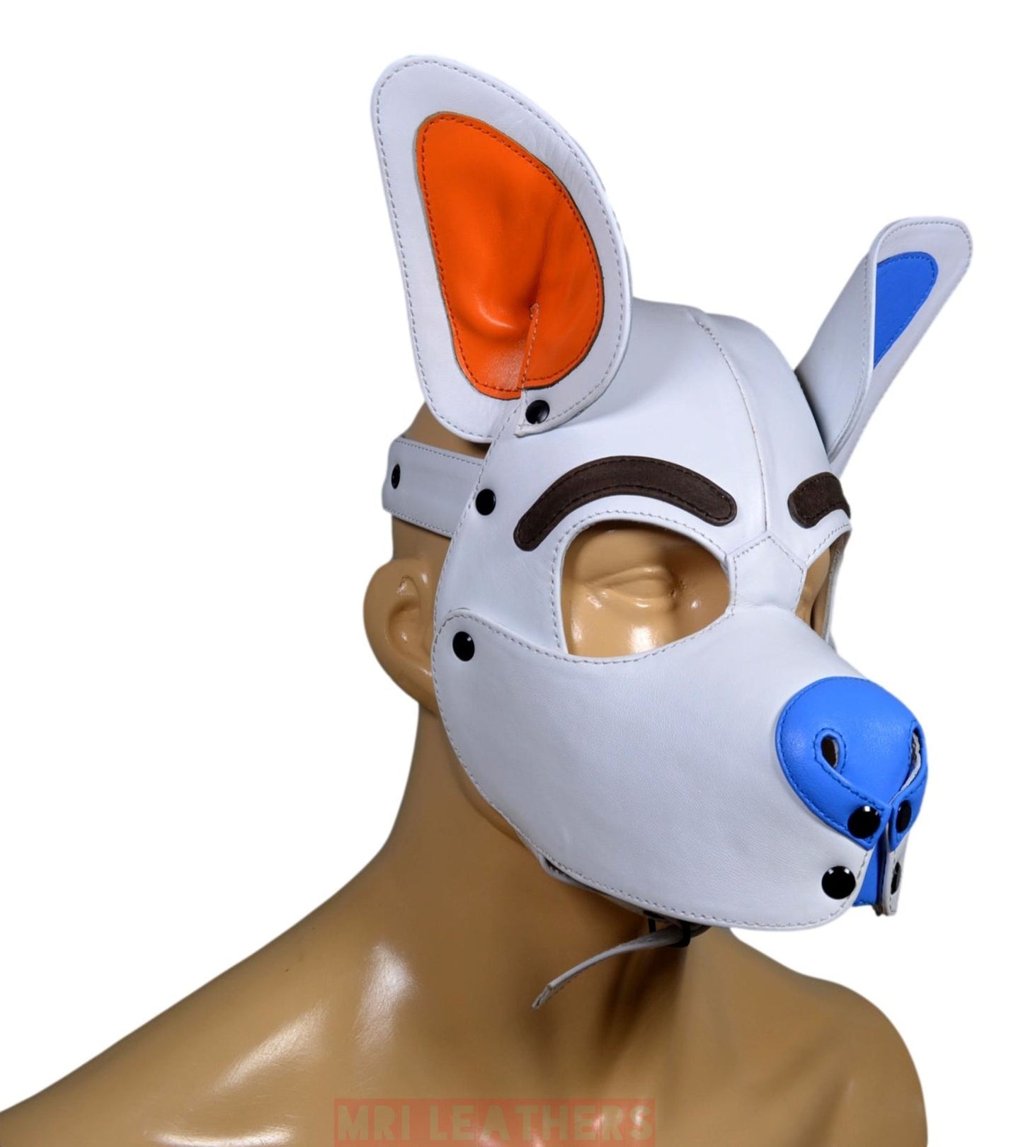 Stitch Leather Pup Mask - MRI Leathers