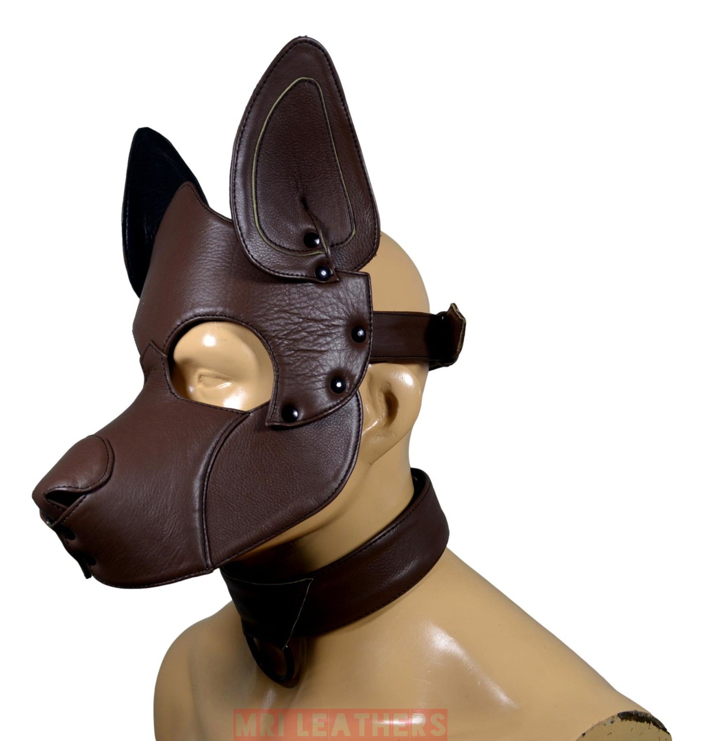Stitch Leather Pup Mask - MRI Leathers