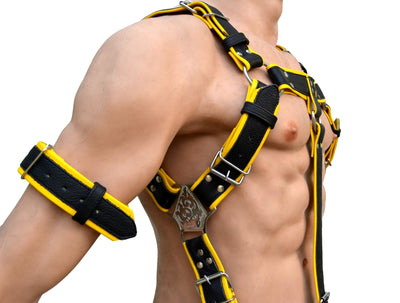 Trojan Body Harness Men leather side straps harness, bdsm harness, leather harness, gay harness - MRI Leathers